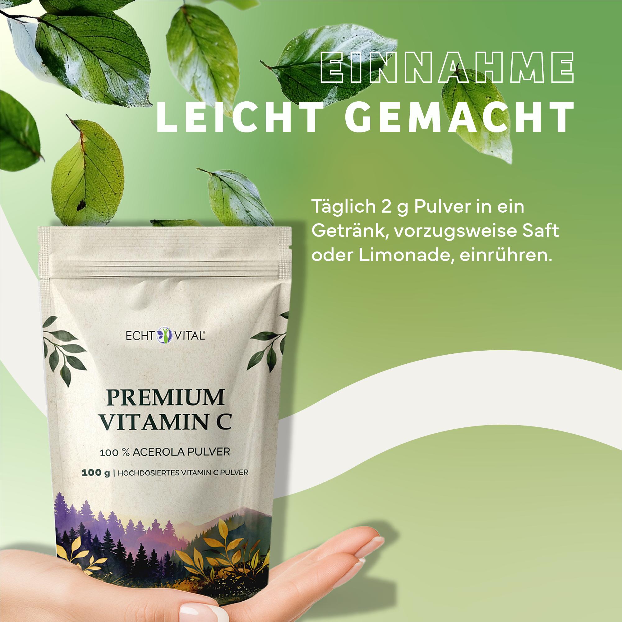 Vitamin C, Acero la Pulver, Puder, Hochdosiertes, Pulver