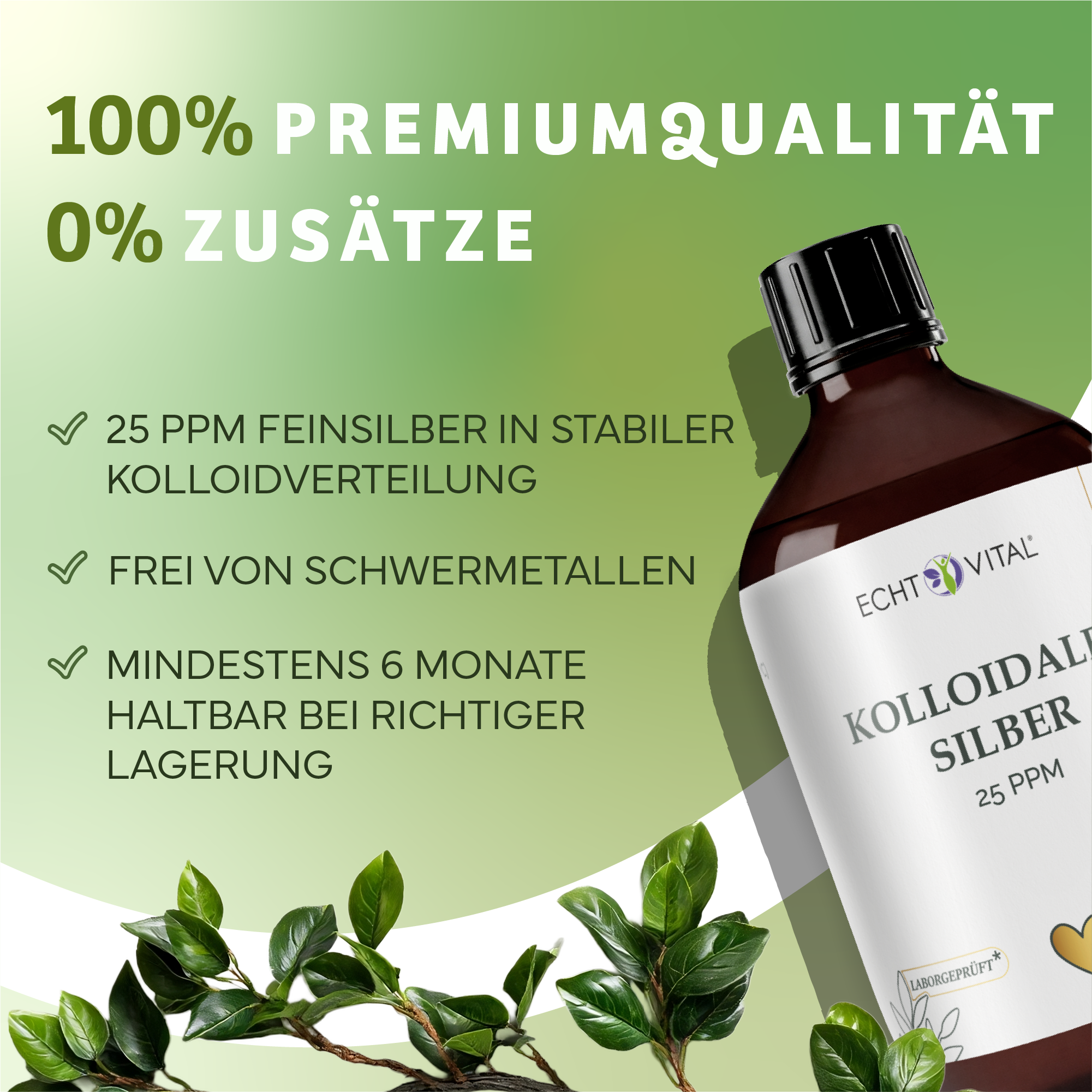 Kräuter, Werbung, Plakat, Sirup, Kolloidales Silber, Supplement, Flasche, Kolloid, 50 ml