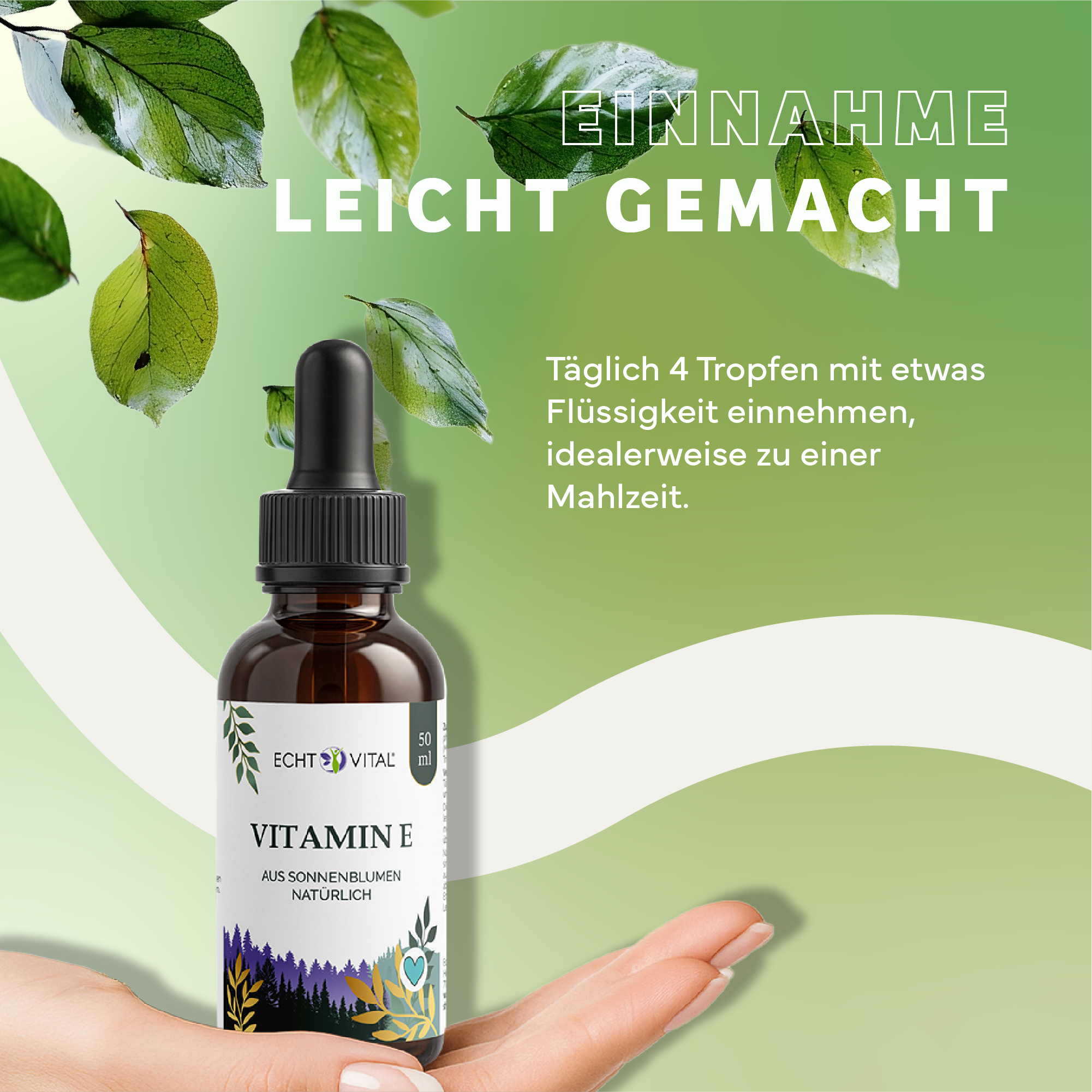 Vitamin E, Vitamin E Öl, Fläschchen, Tropfen, Naturkosmetik